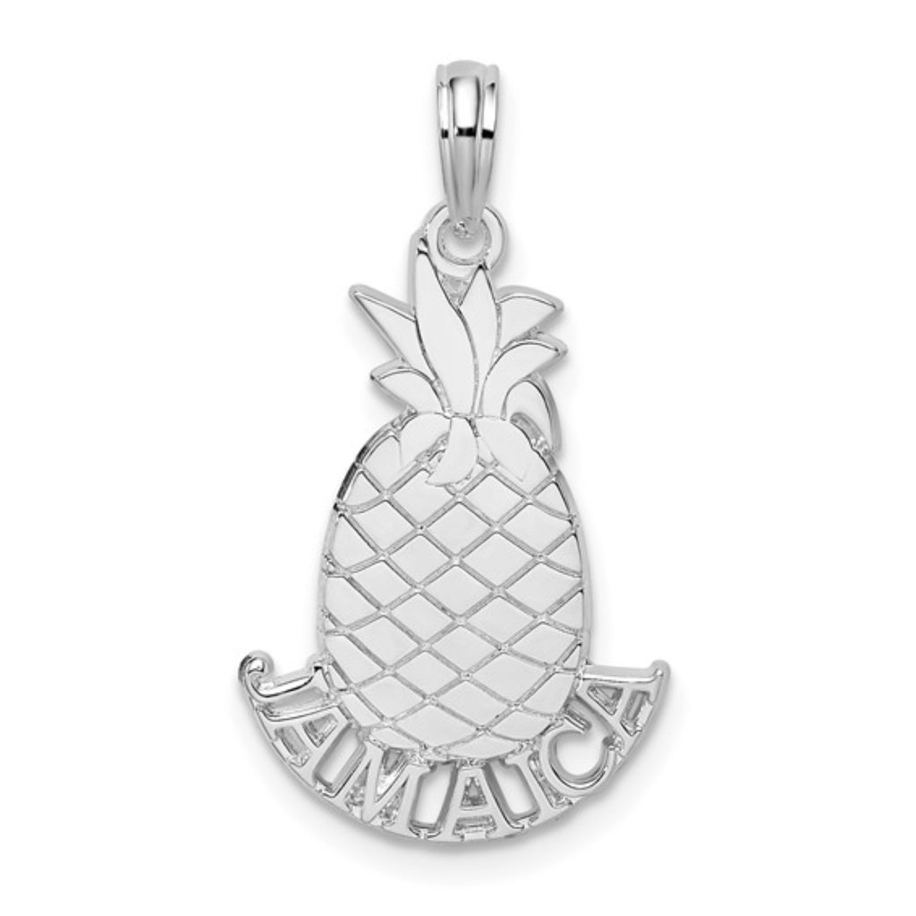 Sterling Silver Jamaica With Pineapple Pendant